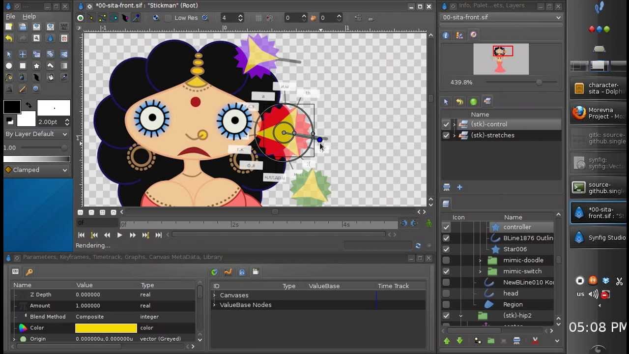 Synfig character template - Tutorial, part 2