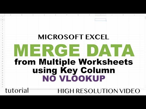 Excel - Merge Data from Multiple Sheets Based on Key Column