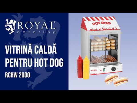 video - Vitrină Caldă pentru Hot Dog - 2000 W