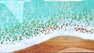 How to Get Lacing/Cells in Resin Beach Art