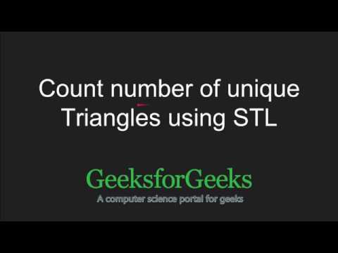 Count number of unique Triangles using STL | GeeksforGeeks