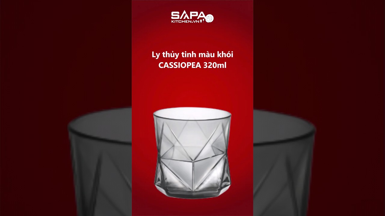 Ly thủy tinh Cassiopea 32cl màu khói