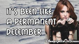 Miley Cyrus - Permanent December (Lyrics On Screen) HD