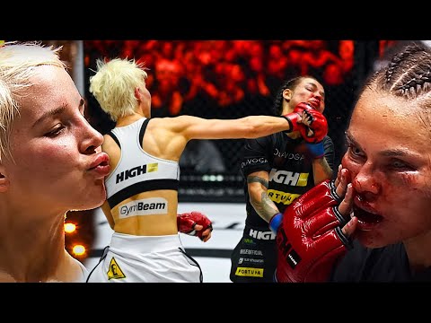 MMA fight Zusje vs Lil Masti an incredible battle - Kamilla Smoguletskaya vs Aniela Bogusz