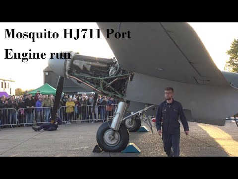 Mosquito evening port engine run plus Lancaster Night Run