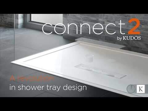 Slide 2 - Kudos Connect2 1400 x 700mm Tray & Waste - Slate Grey (video)