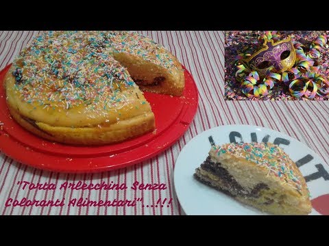 "Torta Arlecchino🎭Senza Coloranti🎨 Alimentari"...!!!