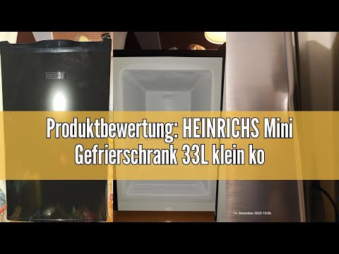 Produktbewertung: HEINRICHS Mini Gefrierschrank 33L klein kompakt leise:40dB Gefrierbox; wechselbare