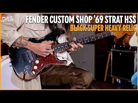 Fender Custom Shop 69 HSS Strat | Super Heavy Relic Black image 13