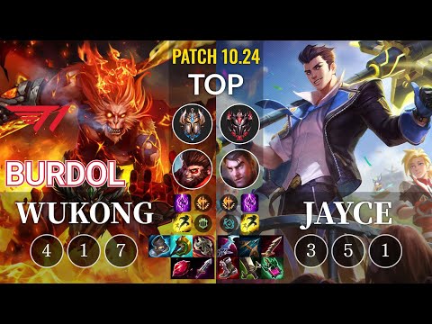 T1 Burdol Wukong vs Jayce Top - KR Patch 10.24