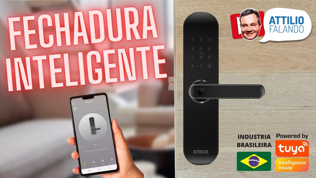 FECHADURA SMARTECK - ESQUEÇA AS CHAVES com Biometria, Senha, Cartão e controle tudo pelo Celular