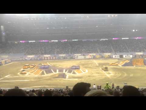 Monster Jam Ford Field January 10th Quarterfinal Round Racing Northern Nightmare v Hotsy