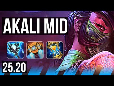 AKALI vs ZED (MID) | 6 solo kills, Legendary, 700+ games | NA Master | 25.20