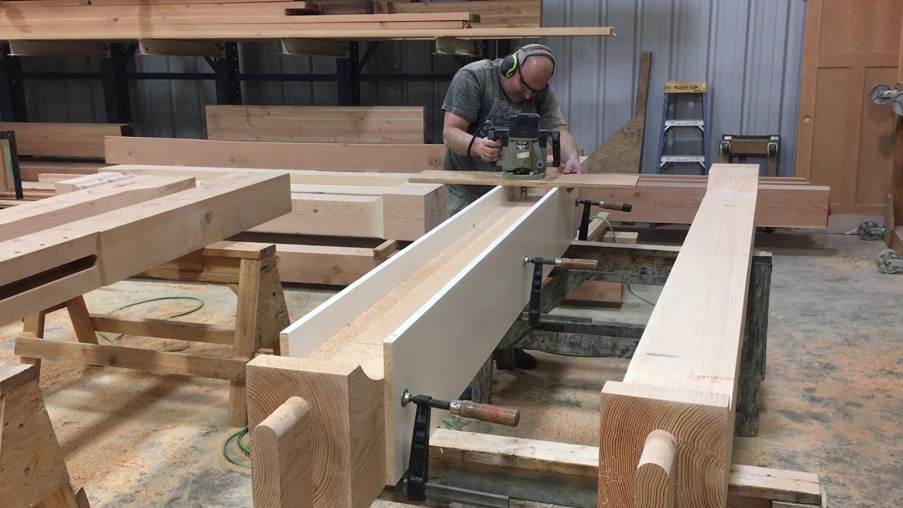 A Member of our Team Doing Routing Beam Relief