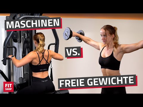 Maschinen vs. freie Gewichte | Krafttraining an der Kabelzugstation, Kraftstation und mit Hanteln
