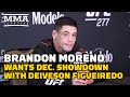 Brandon Moreno Wants Deiveson Figueiredo Fight In December | UFC 277 | MMA Fighting