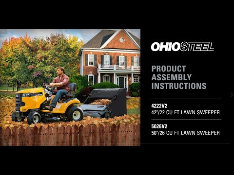 OHIO STEEL Lawn Sweeper Assembly Instructions 4222V2 5026V2