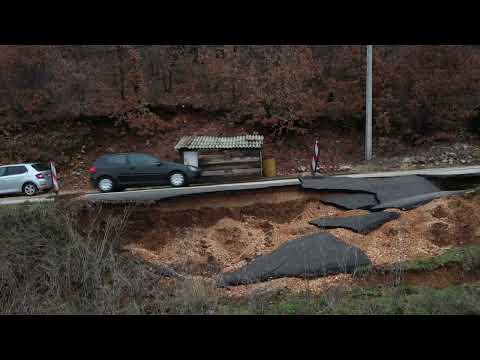 Urušila se županijska cesta Proložac - Ričice mjesta Bušanje
