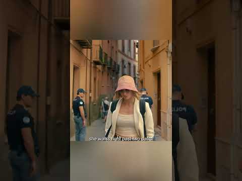 As soon as the woman sensed danger, she started breaking the bathroom wall.