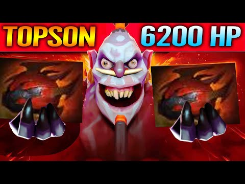 6200 HP Topson x2 Heart of Tarrasque - Witch Doctor Broken Raidboss Dota 2 Pro Gameplay