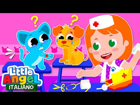 Giada va dalla Veterinaria!🐱🩹Cartoni Animati con Gianni Piccino - Little Angel Italiano