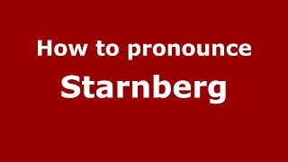 How to pronounce Starnberg
