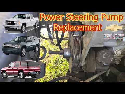 How To Remove and Install A Power Steering Pump + Pulley 6.2L 6.0L 5.3L 4.8L #chevy #ls