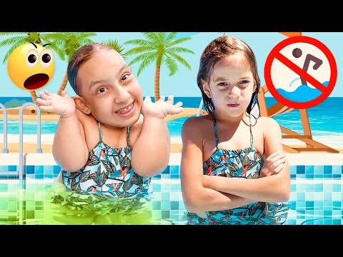 Maria Clara and Jéssica in New RULES OF CONDUCT at the SWIMMING POOL and at HOME - MC Divertida