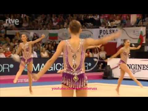 Uzbekistan 6 clubs + 2 hoops AA - World Championships Stuttgart 2015