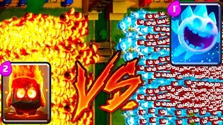 ESPIRITUS DE FUEGO VS ESPIRITUS DE HIELO - ENFRENTAMIENTOS en CLASH ROYALE!