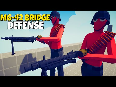 TABS MG-42 Bridge Defense vs EVERY UNIT! - Totally Accurate Battle Simulator: New Update