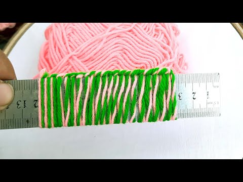 Super Easy Woolen Flower Making Trick Using Scale