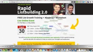 Rapid List Building 2.0 Workshop [Webinar Replay] with Pat and Clay