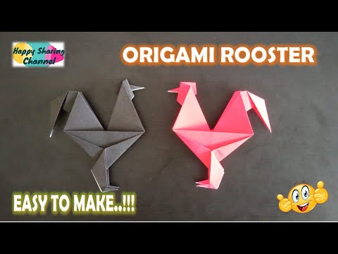 Origami Rooster - Easy Origami Instructions