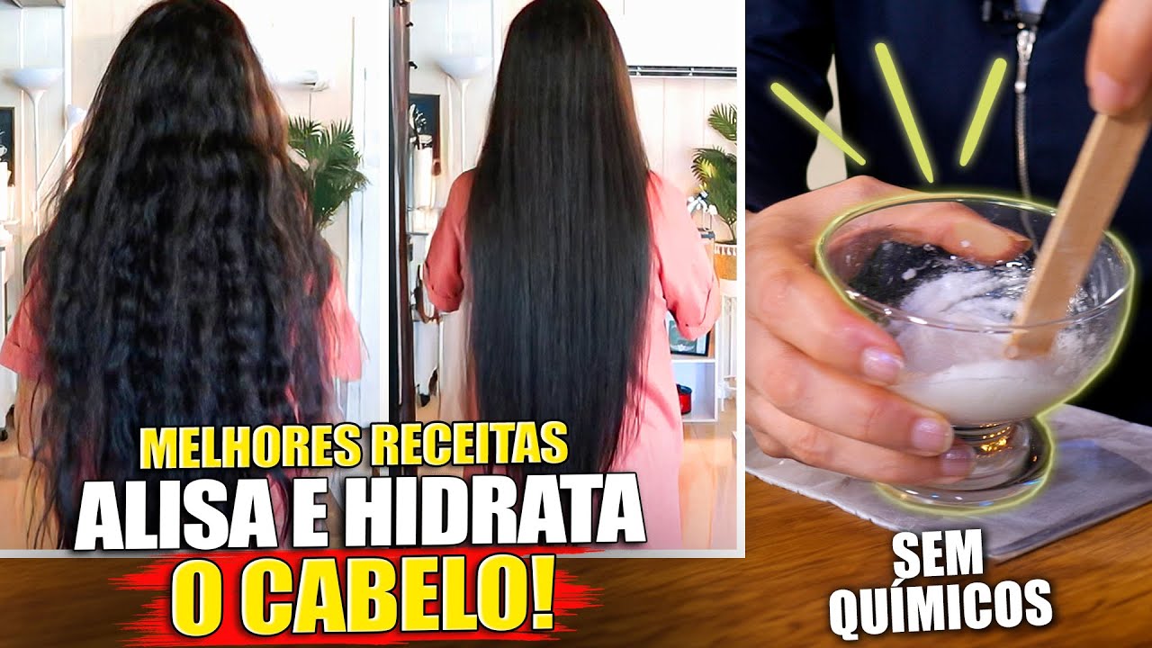 Vai HIDRATAR Profundamente e ALISAR Seu CABELO! Receita Natural com Resultado Profissiional!