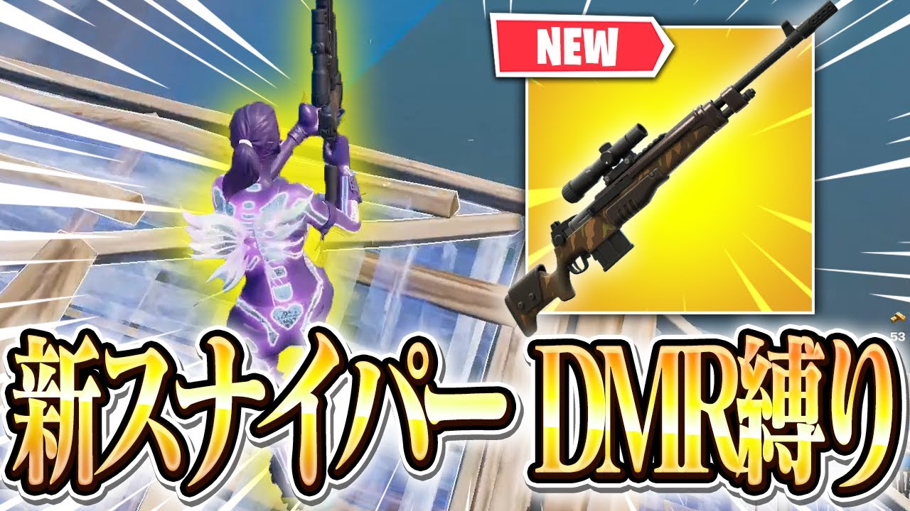 プロが新スナイパーDMR縛りしたら最強だったwww【フォートナイト/Fortnite】