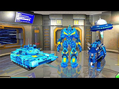 Tank Robot Rhino Transform Game: Blue Robot Multiple Transformation - Android Gameplay