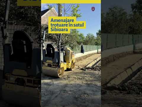 Lucrări de amenajare trotuare în Sibioara