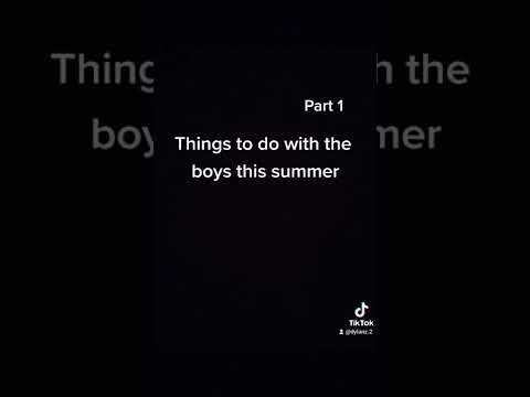Things to do in the summer with the boys