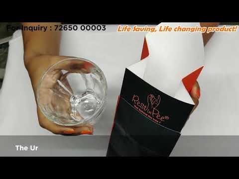 World's 1st & only UV sterilized Disposable Paper Urinal - Rest in Pee!