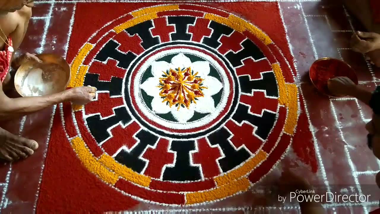 Mandala rangoli design chakrabja pathmam by radhakrishnan