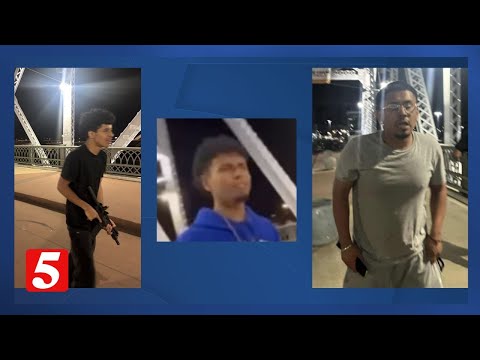 4 suspects sought after using guns to attack people on pedestrian bridge