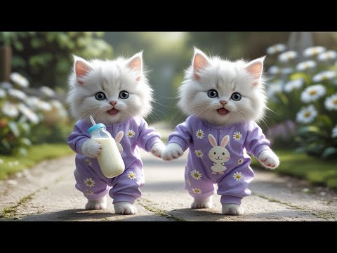 cute Cats drinking Milk Dudi Dudi Dum Dum