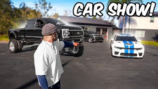 Taking My SEMA Truck And 1,100WHP Hellcat Go To Cars And Coffee !  Braap Vlogs