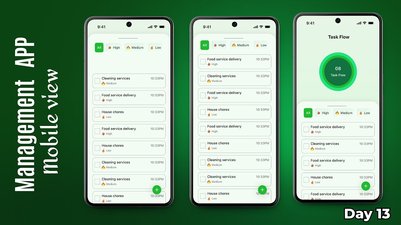 Tutorial: Creating a Modern Task Manager App in Figma (Prototyping tutorial) - Day 13, UI challenge.