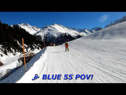 GoPro HD POV Skiing St Christoph Blue 55 | Sunny Arlberg Austria March 2025 Ski