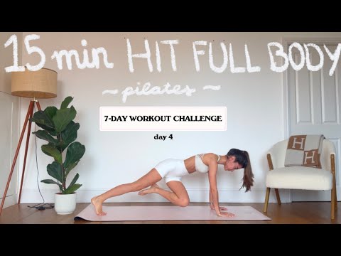 15MIN full body HIT pilates for weight loss | 7 DAY SUMEMR CHALLENGE - day 4 | LIDIAVMERA
