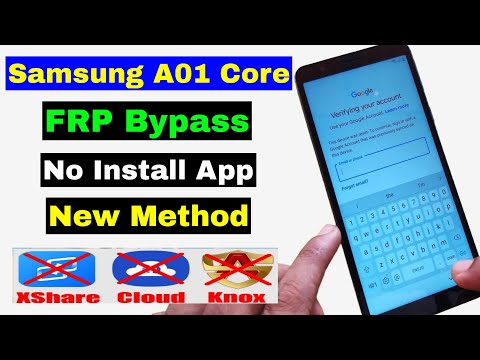 Samsung A01 Core FRP Bypass/Google Account Unlock | Samsung A01 Core Frp Unlock | Last Method