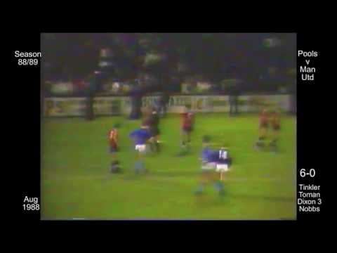 1988 - 89 Hartlepool 6 - 0 Manchester Utd -  30 min version 2nd half
