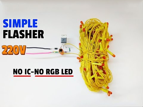 How To Make Simple Flasher Using Triac For Electric Bulb,Light,LED..Simple Flasher Circuit.. Video